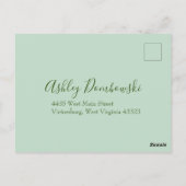 Roze Rozen Tuin Lente Huwelijk Briefkaart (Achterkant)