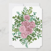 Roze Rozen Tuin Lente Huwelijk Kaart (Achterkant)