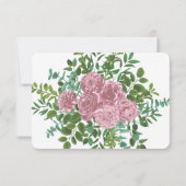 Roze Rozen Tuin Lente Huwelijk Kaart (Achterkant)