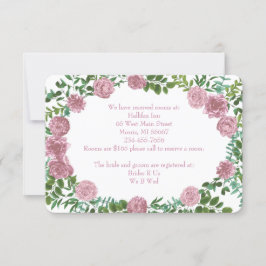 Roze Rozen Tuin Lente Huwelijk Kaart
