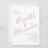 Roze Rozen Tuin Lente Huwelijk Kaart (Voorkant)