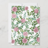 Roze Rozen Tuin Lente Huwelijk Kaart (Achterkant)