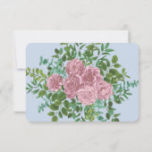 Roze Rozen Tuin Lente Huwelijk Kaart (Achterkant)
