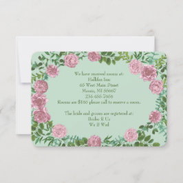 Roze Rozen Tuin Lente Huwelijk Kaart