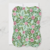 Roze Rozen Tuin Lente Huwelijk Kaart (Achterkant)