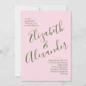 Roze Rozen Tuin Lente Huwelijk Kaart (Voorkant)