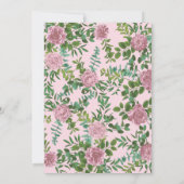 Roze Rozen Tuin Lente Huwelijk Kaart (Achterkant)