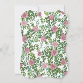 Roze Rozen Tuin Lente Huwelijk Kaart (Achterkant)
