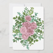 Roze Rozen Tuin Lente Huwelijk Kaart (Achterkant)