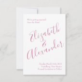 Roze Rozen Tuin Lente Huwelijk Kaart (Voorkant)