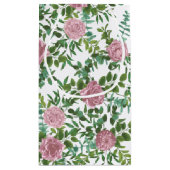 Roze Rozen Tuin Lente Huwelijk Klein Cadeauzakje (Achterkant)