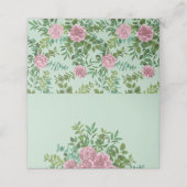 Roze Rozen Tuin Lente Huwelijk Plaatskaartje (Buitenkant ongevouwen)