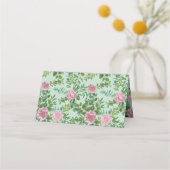 Roze Rozen Tuin Lente Huwelijk Plaatskaartje (Achterkant)