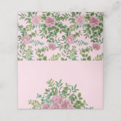 Roze Rozen Tuin Lente Huwelijk Plaatskaartje (Buitenkant ongevouwen)