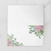 Roze Rozen Tuin Lente Huwelijk Plaatskaartje (Buitenkant ongevouwen)
