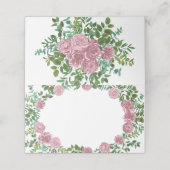 Roze Rozen Tuin Lente Huwelijk Plaatskaartje (Buitenkant ongevouwen)