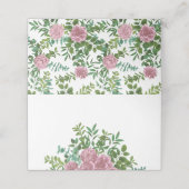 Roze Rozen Tuin Lente Huwelijk Plaatskaartje (Buitenkant ongevouwen)