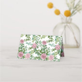 Roze Rozen Tuin Lente Huwelijk Plaatskaartje (Achterkant)