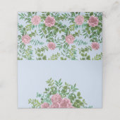 Roze Rozen Tuin Lente Huwelijk Plaatskaartje (Buitenkant ongevouwen)