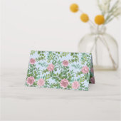 Roze Rozen Tuin Lente Huwelijk Plaatskaartje (Achterkant)