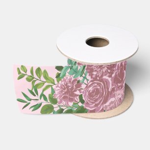 Roze Rozen Tuin Lente Huwelijk Satijnen Lint
