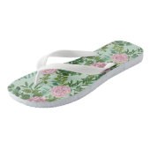 Roze Rozen Tuin Lente Huwelijk Teenslippers (Schuin)