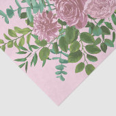 Roze Rozen Tuin Lente Huwelijk Tissuepapier (Detail)