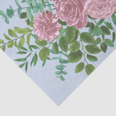 Roze Rozen Tuin Lente Huwelijk Tissuepapier (Detail)