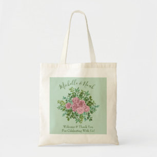 Roze Rozen Tuin Lente Huwelijk Tote Bag