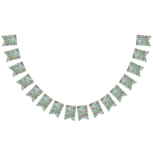 Roze Rozen Tuin Lente Huwelijk Vlaggetjes (Alle)