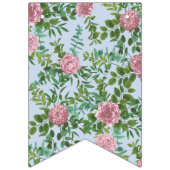 Roze Rozen Tuin Lente Huwelijk Vlaggetjes (Tweede vlag)