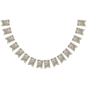 Roze Rozen Tuin Lente Huwelijk Vlaggetjes