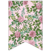 Roze Rozen Tuin Lente Huwelijk Vlaggetjes (Tweede vlag)