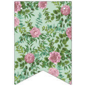 Roze Rozen Tuin Lente Huwelijk Vlaggetjes (Tweede vlag)