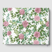 Roze Rozen Tuin Lente Trouwdag Gastenboek (Achterkant)