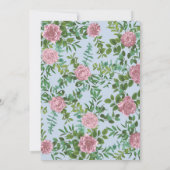 Roze Rozen Tuin Lente Trouwen Kaart (Achterkant)