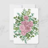 Roze Rozen Tuin Lente Trouwen Kaart (Achterkant)