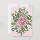 Roze Rozen Tuin Lente Trouwfeest Kaart (Achterkant)