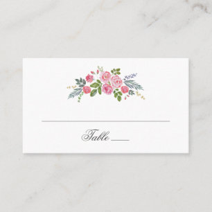 Roze rozen. Tuinbloemen. Bloemen bruiloft chic Plaatskaartje