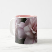 Roze rozen tweekleurige koffiemok (Voorkant links)