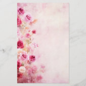 Roze Rozen uit Grandioze Tijd Briefpapier (Achterkant)