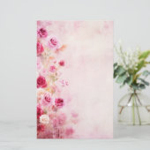 Roze Rozen uit Grandioze Tijd Briefpapier (Staand voorkant)