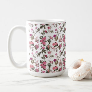 Roze Rozen uit het Antiek Koffiemok