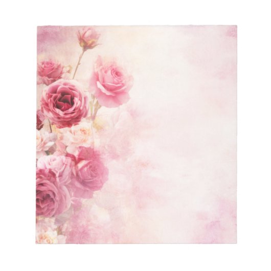 Roze Rozen uit het Verleden Notitieblok (Voorkant)