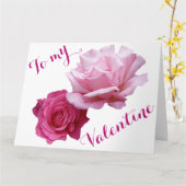  roze rozen Valentijn houden van mooie bloemen Kaart (Gele Bloem)