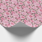 Roze Rozen Valentijnsdag Cadeaupapier (Hoek)