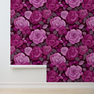 Roze Rozen van Floral Behang
