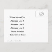  Roze Rozen Verandering van adres Sjabloon (Achterkant)