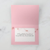 Roze Rozen Verjaardagsblos Kaart (Binnen)