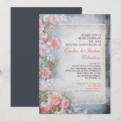 roze rozen  verjaardagsuitnodigingen kaart (Voorkant / Achterkant)